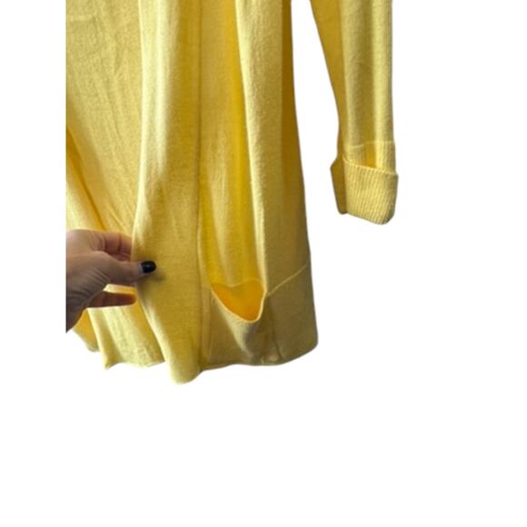 NY Collection Sunshine Yellow Lightweight Long Sleeve Cardigan w/ Attached Top M - Picture 7 of 9